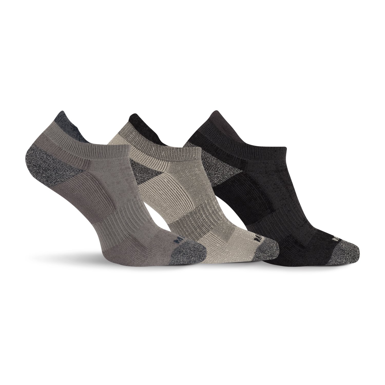 Merrell Ponožky Mea33506T3B2 Charh Wool Everyday Tab (3 Packs) Charcoal Heather