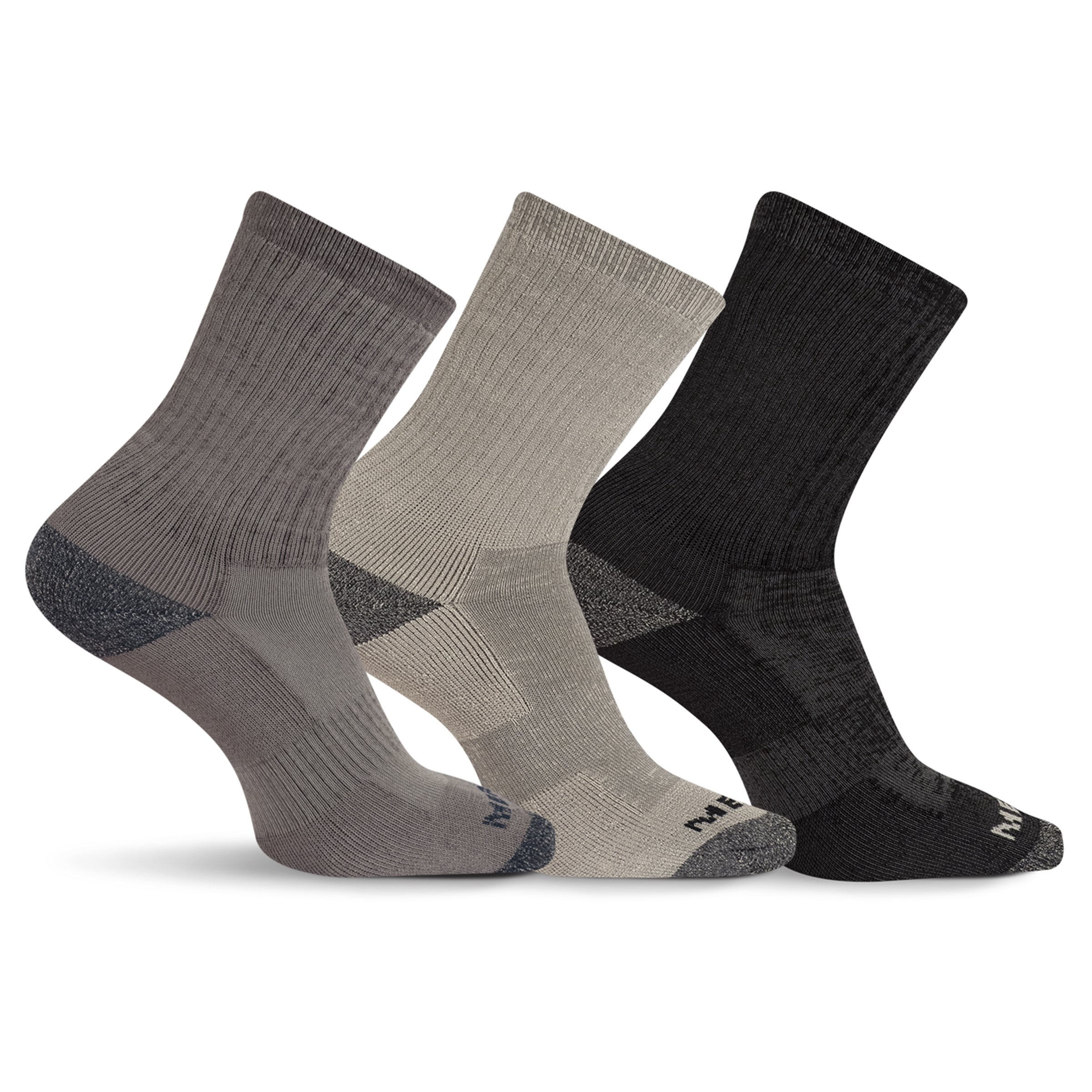 Merrell Ponožky Mea33507C3B2 Charh Wool Everyday Crew (3 Packs) Charcoal Heather