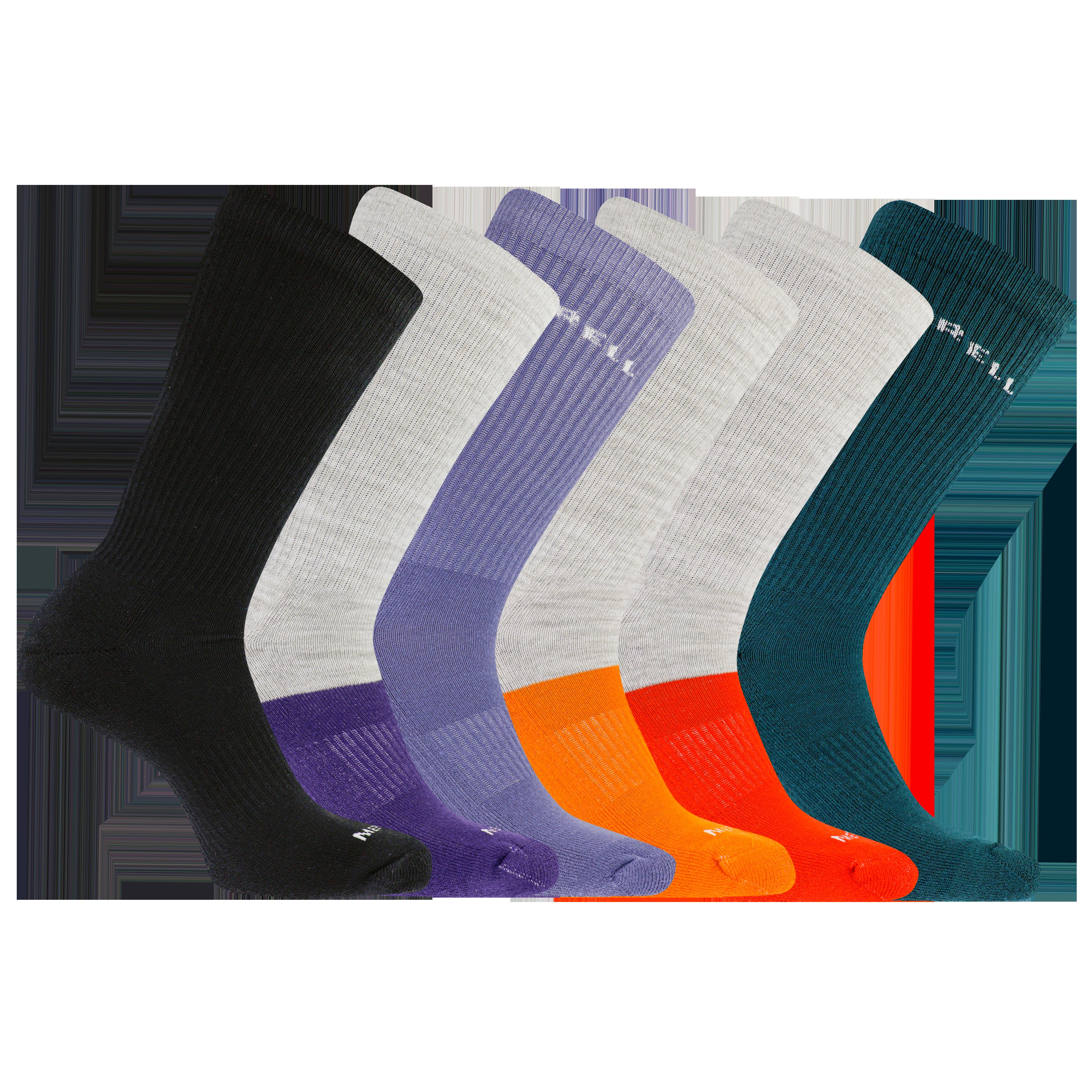 Merrell Ponožky Mea33694C6B2 Asst Recycled Cushion Crew (6 Packs) Assorted